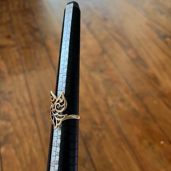 James Avery Retired 14K Yellow Gold Openwork Bird in Flight Dove cocktail ring - Picture 7 of 9